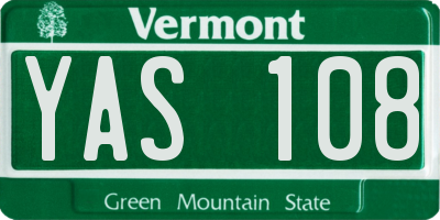 VT license plate YAS108