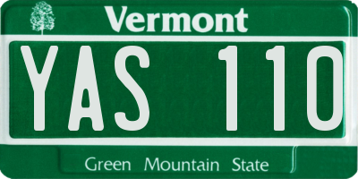 VT license plate YAS110