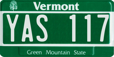 VT license plate YAS117