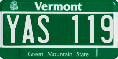 VT license plate YAS119