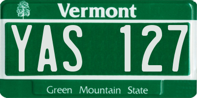 VT license plate YAS127
