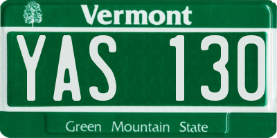 VT license plate YAS130