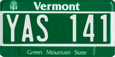 VT license plate YAS141