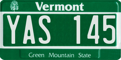 VT license plate YAS145