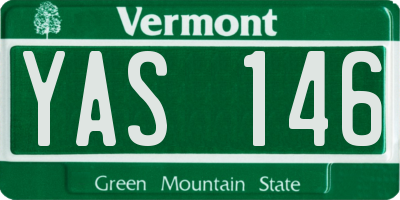 VT license plate YAS146