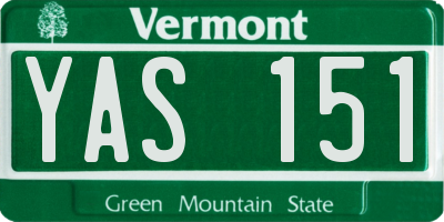 VT license plate YAS151