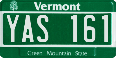 VT license plate YAS161