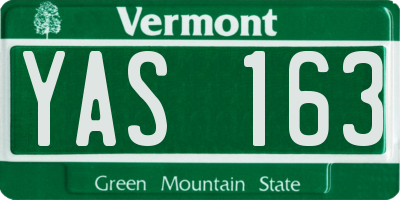 VT license plate YAS163