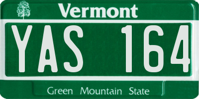 VT license plate YAS164