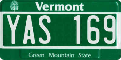 VT license plate YAS169