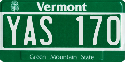 VT license plate YAS170