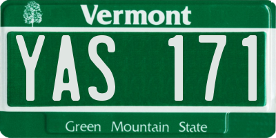 VT license plate YAS171