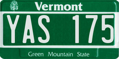 VT license plate YAS175