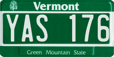 VT license plate YAS176