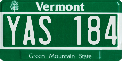 VT license plate YAS184