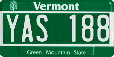 VT license plate YAS188