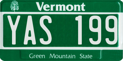 VT license plate YAS199