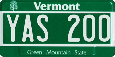 VT license plate YAS200