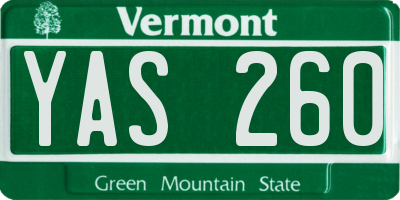 VT license plate YAS260