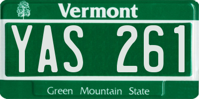 VT license plate YAS261