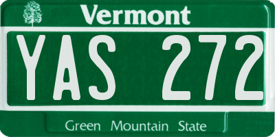 VT license plate YAS272