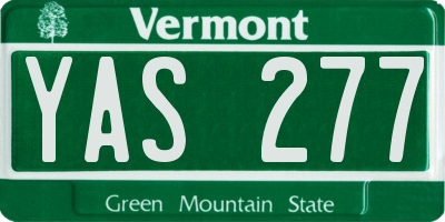 VT license plate YAS277