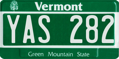VT license plate YAS282
