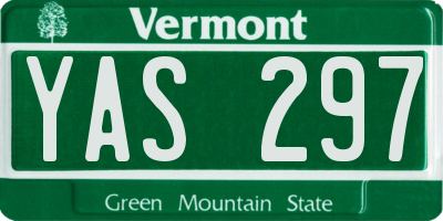 VT license plate YAS297