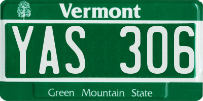 VT license plate YAS306