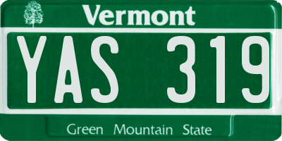 VT license plate YAS319