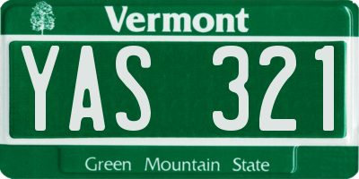 VT license plate YAS321