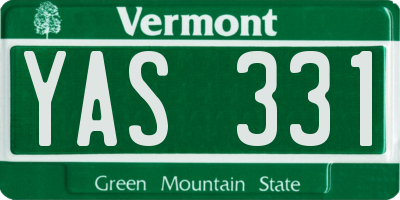 VT license plate YAS331