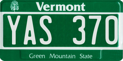 VT license plate YAS370