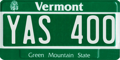 VT license plate YAS400