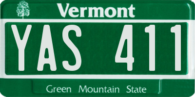VT license plate YAS411