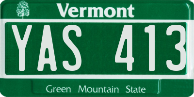 VT license plate YAS413