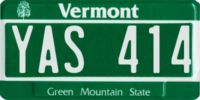 VT license plate YAS414