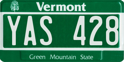 VT license plate YAS428