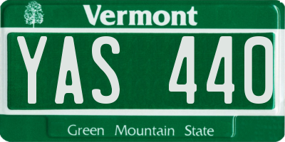 VT license plate YAS440