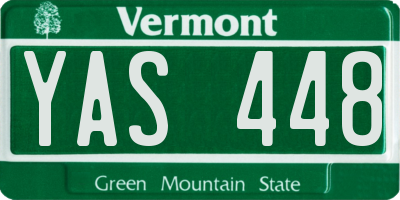 VT license plate YAS448