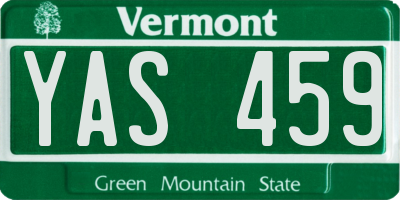 VT license plate YAS459