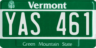VT license plate YAS461