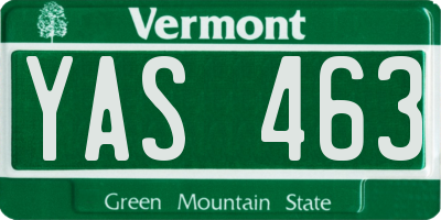 VT license plate YAS463