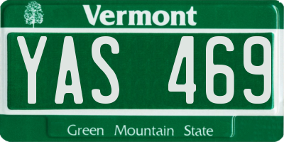 VT license plate YAS469