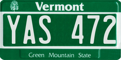 VT license plate YAS472