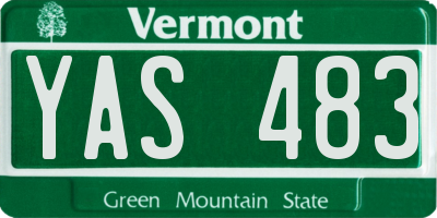 VT license plate YAS483
