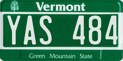 VT license plate YAS484