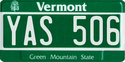 VT license plate YAS506