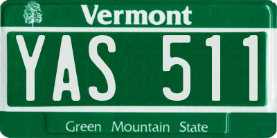 VT license plate YAS511