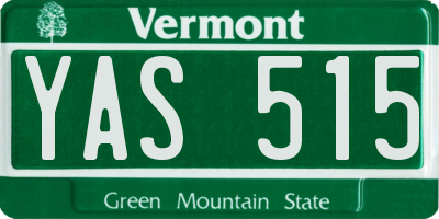 VT license plate YAS515